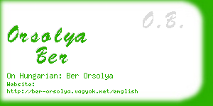 orsolya ber business card